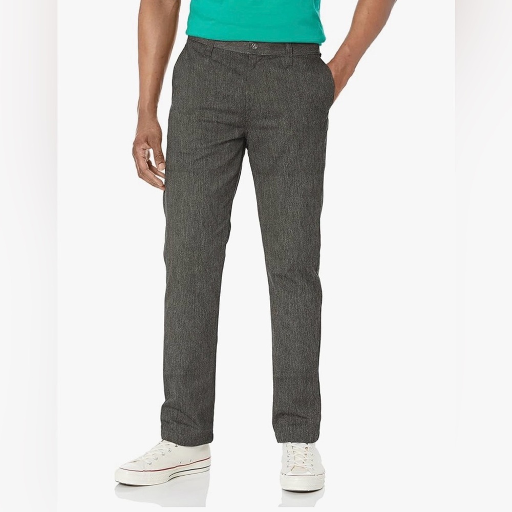 VOLCOM Men's Vmonty Stretch Chino Pants | Charcoal Heather | Size 30